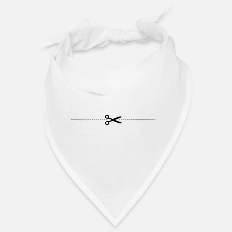 Schere mit Schnittlinie Bandana