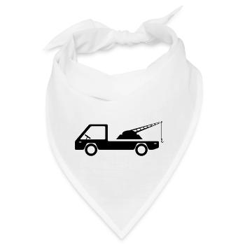 Abschleppwagen Grafik - Bandana - Weiß - Vorne