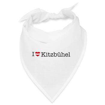 I love Kitzbühel - Bandana - Weiß - Vorne