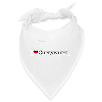 I love Currywurst - Bandana - Weiß - Vorne
