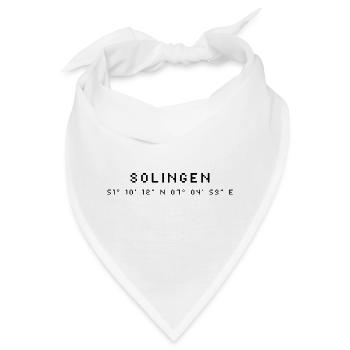 Solingen Koordinaten - Bandana - Weiß - Vorne