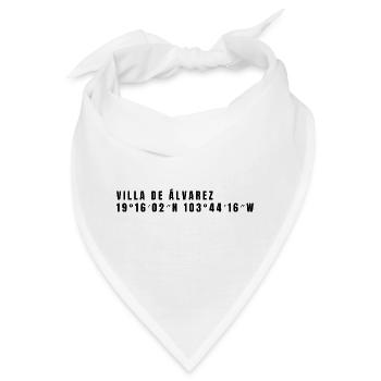 Colima Mexiko Koordinaten - Bandana - Weiß - Vorne