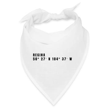 Regina Kanada Koordinaten - Bandana - Weiß - Vorne