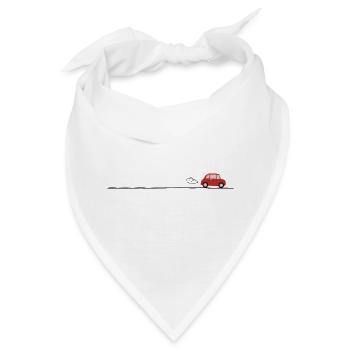 Rotes Auto auf der Straße - Bandana - Weiß - Vorne