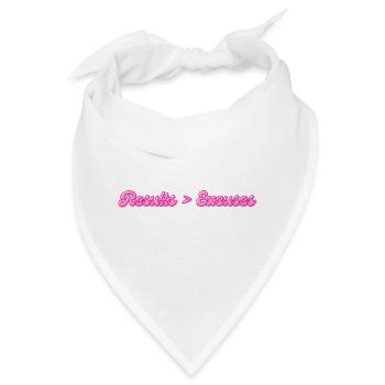 Results > Excuses | Motivationsspruch - Bandana - Weiß - Vorne