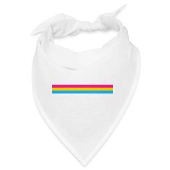 Pansexuell Flagge als Streifen - Bandana - Weiß - Vorne