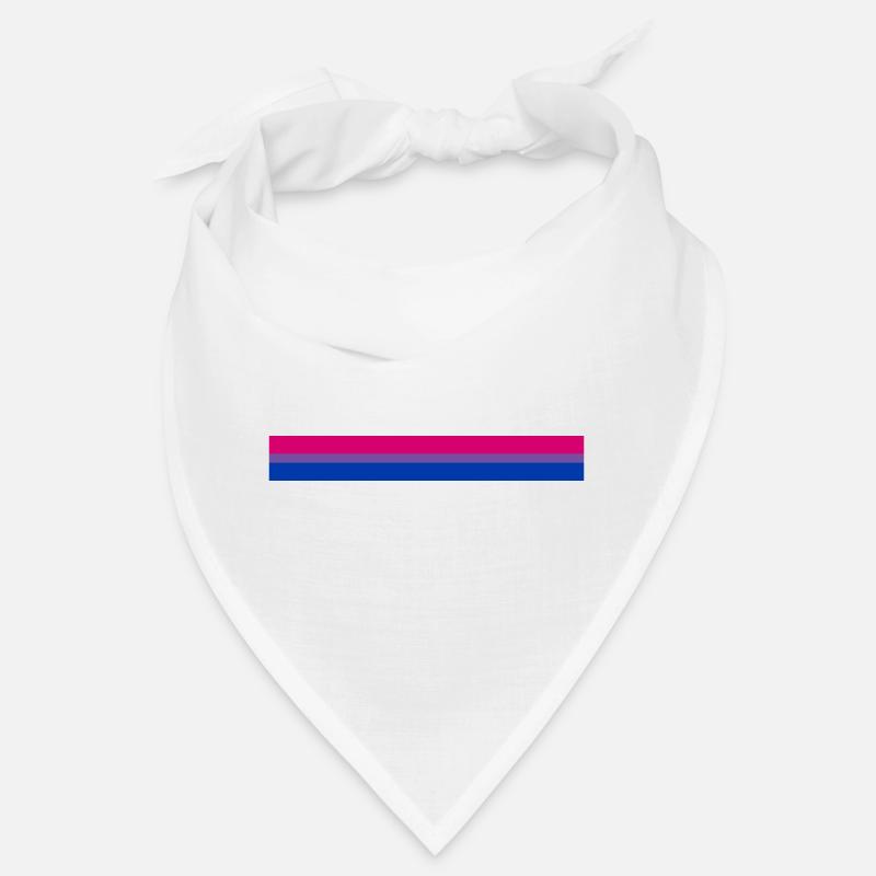 Bisexual flag as a stripe - Bandana - white