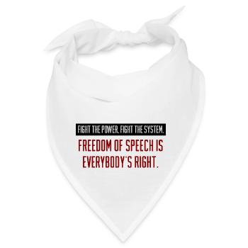 speech freedom - Bandana - Weiß - Vorne