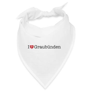 I love Graubünden - Bandana - Weiß - Vorne