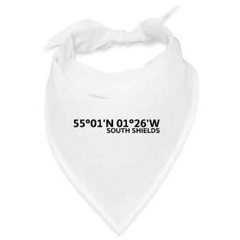 South Shields Koordinaten - Bandana - Weiß - Vorne