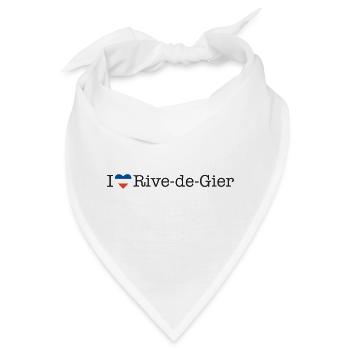 I love Rive de Gier - Bandana - Weiß - Vorne