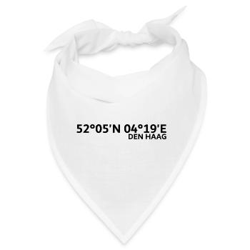 Den Haag Koordinaten - Bandana - Weiß - Vorne