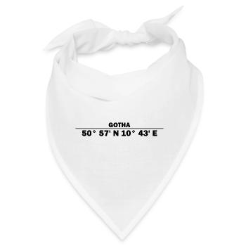 Gotha Koordinaten - Bandana - Weiß - Vorne