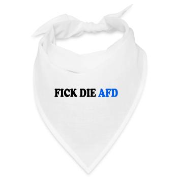 Fick die afd - Bandana - Weiß - Vorne