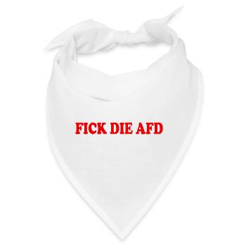 Fick die afd - Bandana - Weiß - Vorne