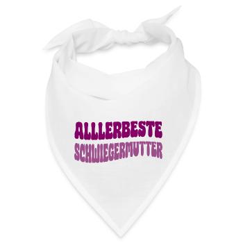 Allerbeste Schwiegermutter - Bandana - Weiß - Vorne