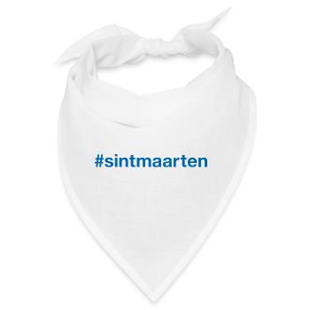 Sint Maarten Hashtag - Bandana - Weiß - Vorne