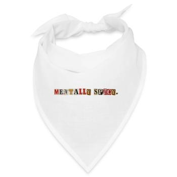 Mentally Spicy Zeitungsschnipsel Statement - Bandana - Weiß - Vorne