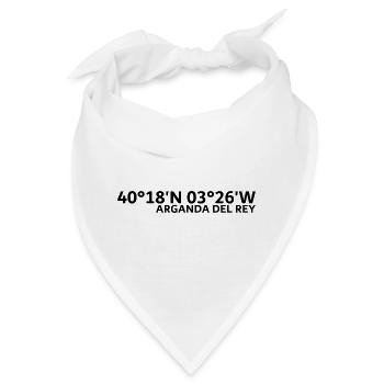 Arganda del Rey Koordinaten - Bandana - Weiß - Vorne