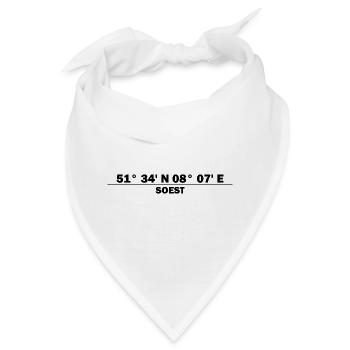Soest Koordinaten - Bandana - Weiß - Vorne