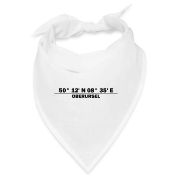 Oberursel Koordinaten - Bandana - Weiß - Vorne