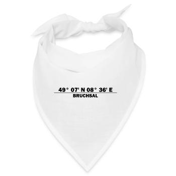 Bruchsal Koordinaten - Bandana - Weiß - Vorne