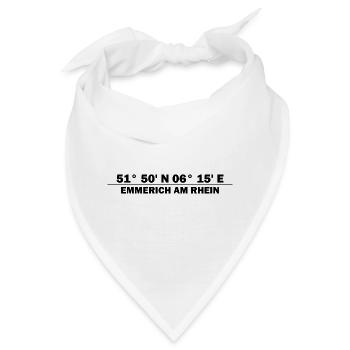 Emmerich am Rhein Koordinaten - Bandana - Weiß - Vorne