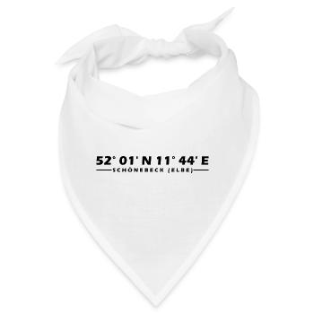 Schönebeck (Elbe) Koordinaten - Bandana - Weiß - Vorne