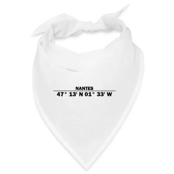 Nantes Koordinaten - Bandana - Weiß - Vorne