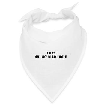 Aalen Koordinaten - Bandana - Weiß - Vorne