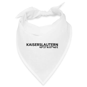 Kaiserslautern Koordinaten - Bandana - Weiß - Vorne