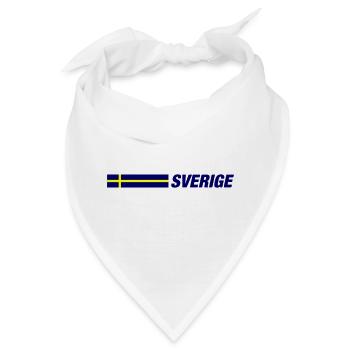 Schweden Flagge Sverige - Bandana - Weiß - Vorne
