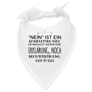 nein ist ein kompletter satz - Bandana - Weiß - Vorne