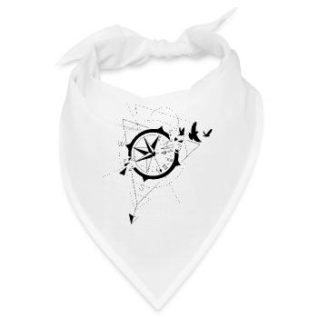 Kompass - Bandana - Weiß - Vorne
