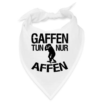 Gaffen tun nur Affen Geschenk Gaffer Auto Spruch - Bandana - Weiß - Vorne