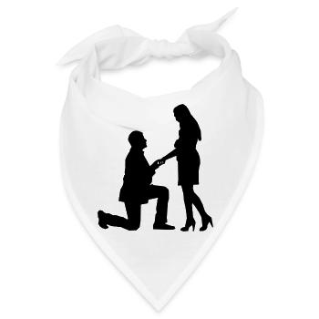 Heiratsantrag - Bandana - Weiß - Vorne