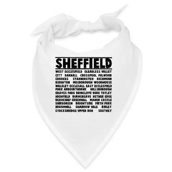 Sheffields Stadt - Bandana - Weiß - Vorne