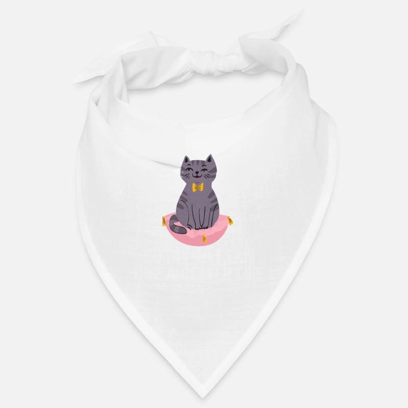 Lustige Katze - Bandana - Weiß