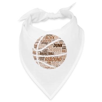 Basketball Wortart | Unisex Shirt - Bandana - Weiß - Vorne