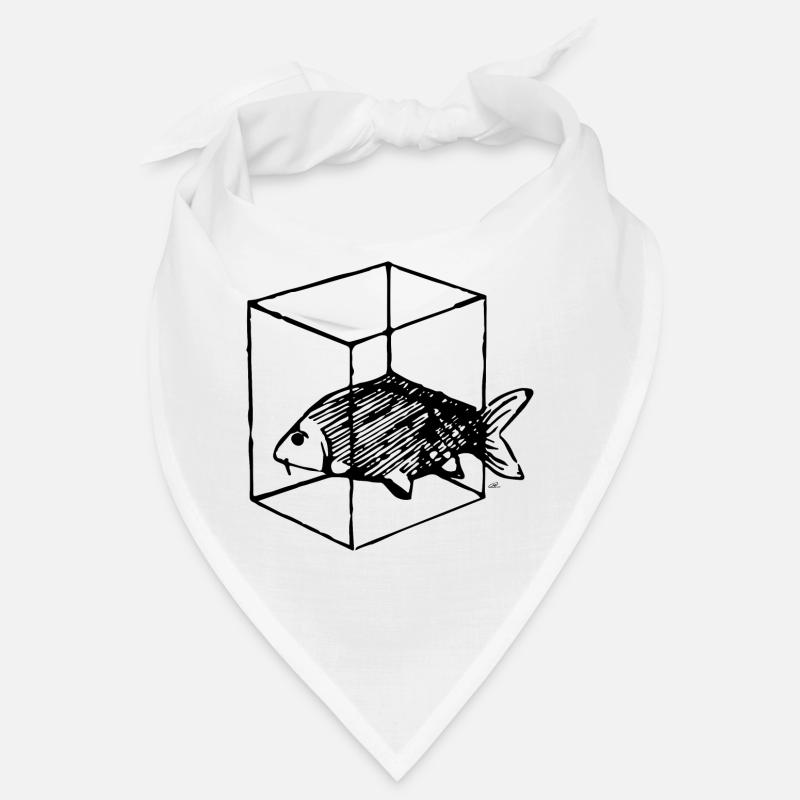 Fish in box box black Bandana