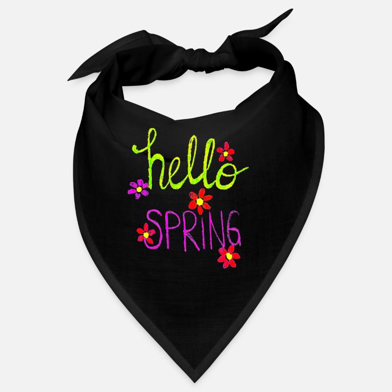 Hello Spring Springtime I love Spring Frühling Bandana