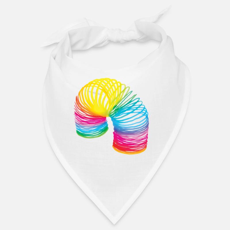 80ies Spirale BuJa - Bandana - Weiß