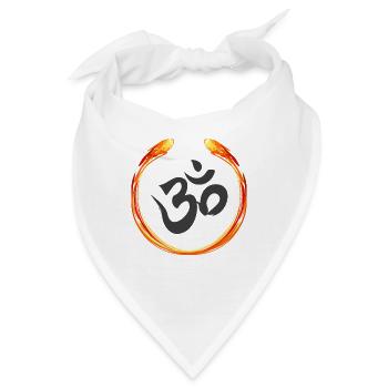 OM Mantra Symbol Meditation Aum Om - Bandana - Weiß - Vorne