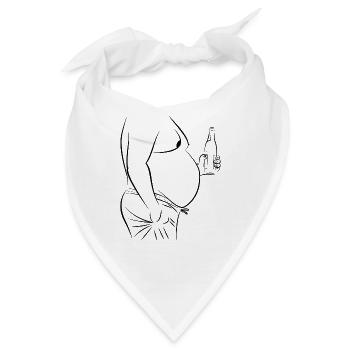 Bierbauch (Geschenkidee) - Bandana - Weiß - Vorne