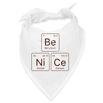 Be NiCe Periodensystem - Bandana - Weiß - Vorne
