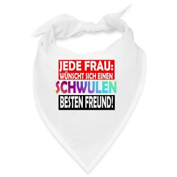 Schwuler Freund / Bester Freund - Bandana - Weiß - Vorne