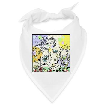 Löwenzahn auf der Wiese - Bandana - Weiß - Vorne