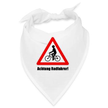 Achtung Radfahrer - Bandana - Weiß - Vorne