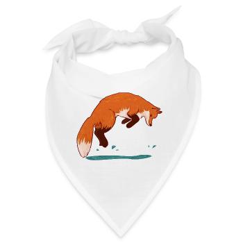 Springender Fuchs - Bandana - Weiß - Vorne