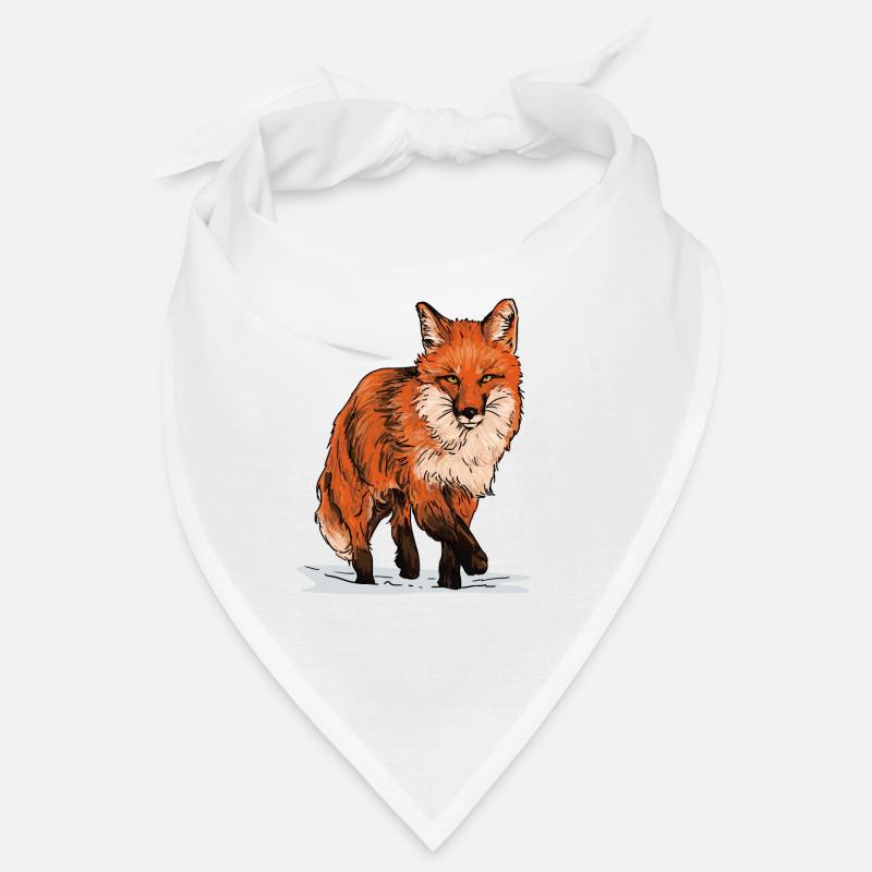 Fuchs in Wildbahn - Bandana - Weiß